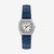 Reloj Fossil Harlow ES5425 con brazalete de piel azul y caja plateada vista frontal - ES5425