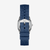 Vista trasera del reloj Fossil Harlow ES5425 con correa de piel azul - ES5425