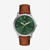 Reloj Fossil Minimalist FS6094 con caja plateada y correa de piel marrón vista frontal - FS6094
