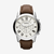 Reloj Fossil Grant FS4735 con brazalete de piel marrón y caja plateada vista frontal - FS4735