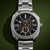 Reloj Fossil Machine FS6095 con brazalete de acero inoxidable plateado y esfera negra - FS6095