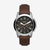 Reloj Fossil Grant FS4813 con brazalete de piel marrón y caja plateada vista frontal - FS4813