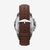 Vista trasera del reloj Fossil Grant FS4813 con correa de piel marrón - FS4813