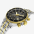 Reloj Tissot Seastar 1000 38mm con brazalete bicolor y esfera gris en perspectiva - T1202172206100