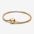 Pulsera Moments Cadena de Serpiente con cierre de Corazón chapada en oro - 563050C00