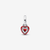 Vista posterior del Charm Pandora Mini Colgante Corazón Chakra Rojo en plata de ley y esmalte rojo - 793042C05