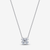 Vista frontal del Collar Pandora Trébol de la Suerte Brillante en plata de ley y circonitas transparentes - 394502C01