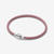 Vista frontal de la Pulsera Pandora Cordón Rosa Radiante en color rosa y plata de ley - 594530C01