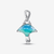 Vista frontal del Charm Colgante Pandora Manta Raya en plata de ley y color azul - 794685C01