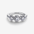 Detalle del Anillo Pandora Trilogía de Corazones y Halo en plata de ley y circonitas transparentes - 194413C01