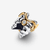 Primer plano del Charm Pandora Concha en Dos Tonos de Ariel de Disney con detalles en plata y chapado en oro - 764403C01