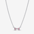 Detalle del Collar Pandora Lazo en plata de ley y circonitas de color rosa - 394235C01