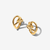 Vista frontal de los Pendientes Pandora de Aro Corazón Pequeño Forma Orgánica en color dorado y chapado en oro - 264359C00