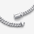 Vista lateral del cierre de la Pulsera Pandora Cadena Cubana en plata de ley - 594367C00