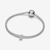 Charm Pandora Mini Símbolo Infinito Textura en plata de ley color plateado integrado en una pulsera de plata - 794523C00