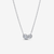 Vista frontal del Amando el Collar Pandora Halo en plata de ley con circonitas transparentes - 393776C01