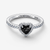 Anillo Pandora Corazón Negro Elevado - 198421C04