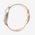 Vista lateral del Reloj Swatch Rose Rebel con brazalete de silicona y esfera rosa - SUOT700