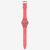 Vista completa del Reloj Swatch Wavelengths of Coral con esfera rosa y correa de silicona - SO28P114