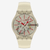 Vista frontal del Reloj Swatch Revealed in the Sand SO29K119 con esfera beige transparente y brazalete de silicona - SO29K119