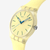 Vista lateral del Reloj Swatch Citrus Tilt con brazalete de silicona y esfera amarilla - SO29J102