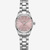 Vista frontal del Reloj Jazzmaster Quartz 32 mm con brazalete de acero y esfera rosa - H32301171