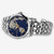Vista lateral derecha del reloj Jazzmaster Open Heart Lady Auto con esfera azul y brazalete de acero - H32215142