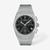Vista frontal del Reloj Tissot PRX 41mm con caja de acero, esfera negra y brazalete de acero - T1374171105100