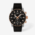 Vista frontal del Reloj Tissot Supersport Chrono 42mm con esfera negra y correa de caucho - T1254172705100