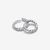 Pendientes de Aro Abrazo Cuentas de Pandora de plata de ley con circonita transparente dispuesta sobre fondo neutro - 294823C01