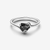 Anillo Corazón Negro Jack de Pesadilla antes de Navidad de Disney de plata de ley con cristal en forma de corazón - 194733C01