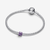 Charm Mini Pieza de Puzle Morada de Pandora en plata de ley y esmalte morado presentado sobre pulsera de Pandora Moments - 794816C02