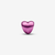 Charm Mini Corazón Rosa de Pandora en plata de ley y esmalte rosa detalle de la silueta - 794785C01