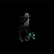 Charm Colgante Gato Negro de plata con efecto luminiscente en los ojos - 794769C01