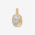 Charm Medallón Ojo de Pandora en plata y chapado en oro con circonita transparente vista frontal - 764808C01
