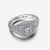 Anillo de Cocktail Cuadrado en Pavé de Pandora fabricado en plata de ley con circonita transparente en vista frontal - 193556C01