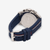 Vista lateral del Reloj Tommy Hilfiger resistente al agua con rayas distintivas con brazalete de silicona y esfera azul - 1791476