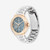 Vista lateral del Reloj Tommy Hilfiger de acero inoxidable con esfera azul y brazalete bicolor - 1782754