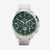 Vista frontal del Reloj Tommy Hilfiger cronógrafo de acero inoxidable con esfera verde con brazalete de acero - 1792293