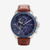 Vista frontal del Reloj Tommy Hilfiger con esfera azul marino y correa de piel marrón con esfera azul y correa de piel - 1792287