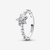 Anillo Pandora Baguette Estrella Brillante de plata de ley con circonitas en vista lateral - 195072C01