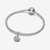 Charm Colgante Pandora Luna que brilla en la oscuridad Stitch de Disney presentado en una pulsera de plata - 795022C01