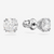Pendientes de botón Constella Swarovski bañados en rodio con cristal central redondo - 5636712