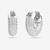 Pendientes de aro Dextera Redondos Swarovski Bañados en Rodio - 5618306