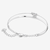 Vista lateral del brazalete Ginger Swarovski bañado en rodio - 5389044