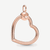 Colgante Pandora Moments para charm con forma de corazón en metal bañado en oro rosado - 389384C00