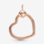 Colgante Pandora Moments para charm con forma de corazón en metal bañado en oro rosado, vista frontal - 389384C00