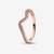Anillo Pandora Ola Brillante chapado en oro rosa con cristales transparentes - 182539C01
