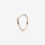 Vista angular del anillo Pandora Deseo Clásico Pulido chapado en oro rosa - 186314