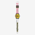 Reloj Swatch Majin Buu X Swatch con correa rosa y blanca, vista completa lateral - GZ358